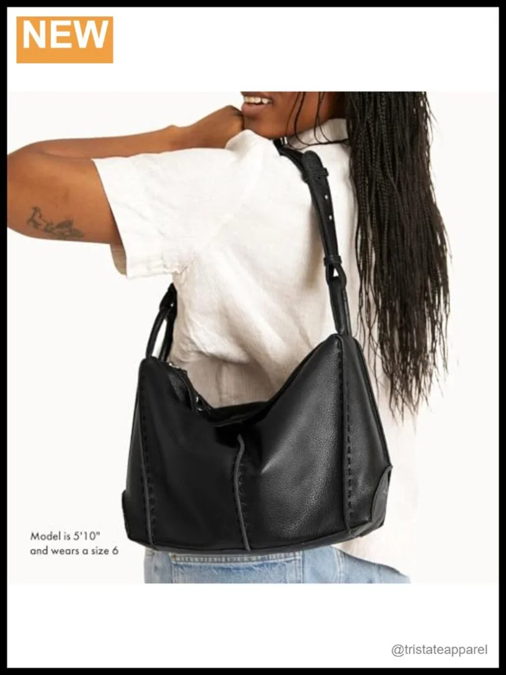 Premium Large Leather Hobo Purse with Zipper Pocket